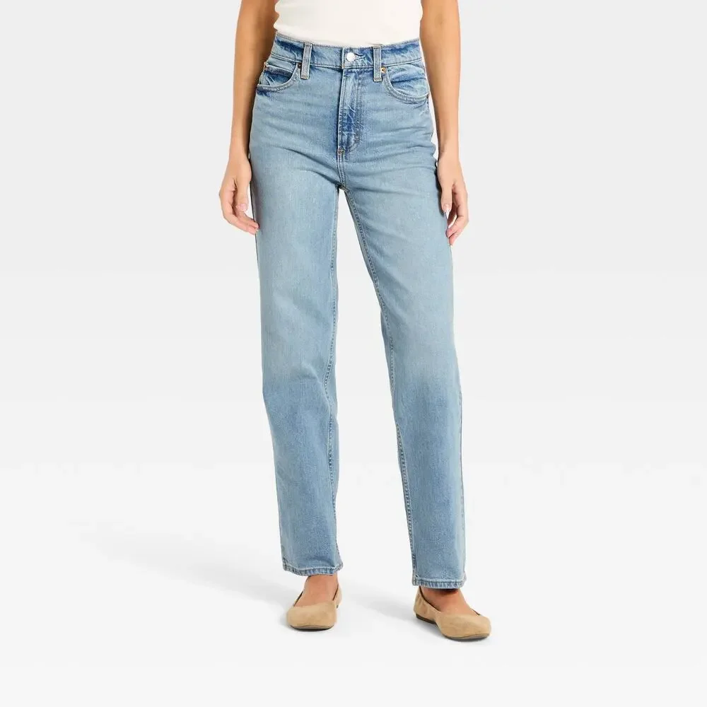 Universal Thread Highest Rise Vintage Straight Jeans Women Size 0 Light Wash